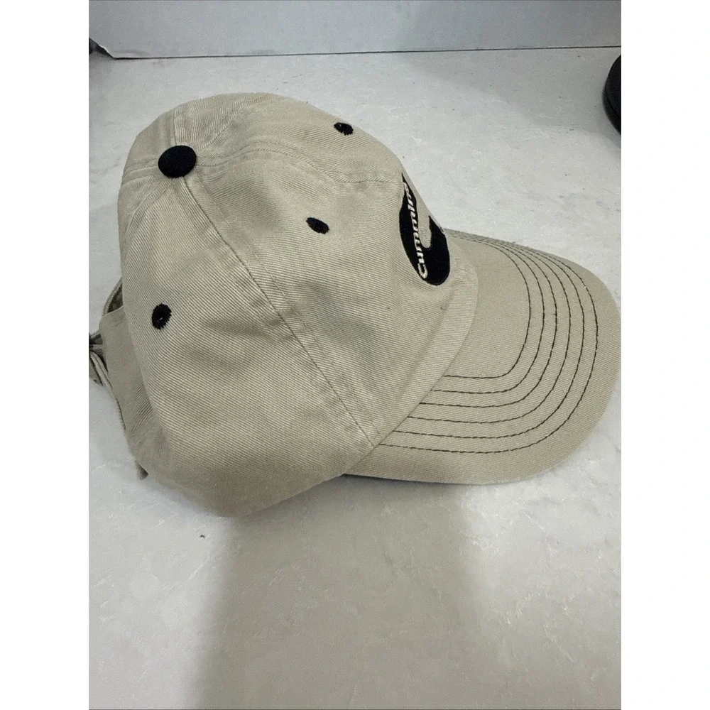 Cummins Slideback Hat Beige One‎ Size Adjustable Embroidered Vent Holes